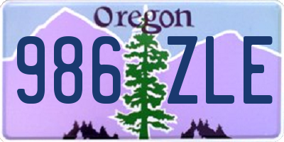 OR license plate 986ZLE