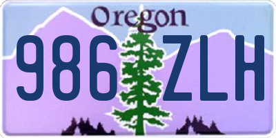 OR license plate 986ZLH