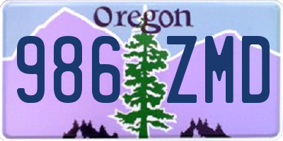 OR license plate 986ZMD