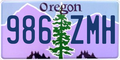 OR license plate 986ZMH