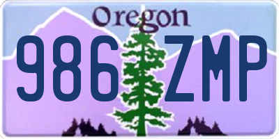 OR license plate 986ZMP