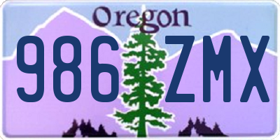 OR license plate 986ZMX