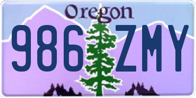 OR license plate 986ZMY