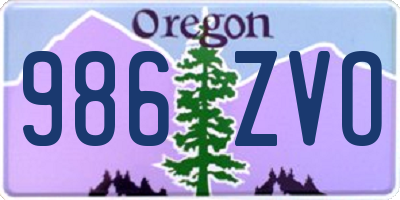 OR license plate 986ZVO