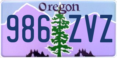 OR license plate 986ZVZ