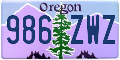 OR license plate 986ZWZ