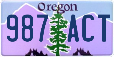 OR license plate 987ACT