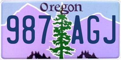 OR license plate 987AGJ