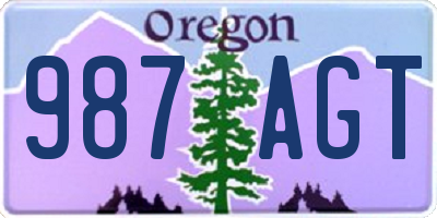 OR license plate 987AGT
