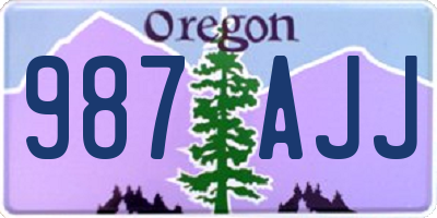 OR license plate 987AJJ