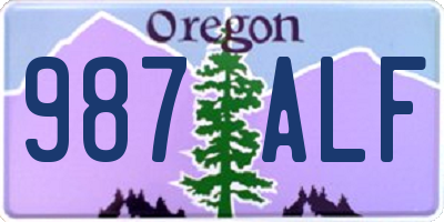 OR license plate 987ALF
