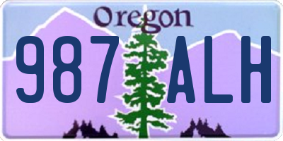 OR license plate 987ALH