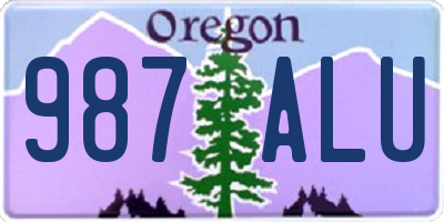 OR license plate 987ALU