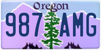 OR license plate 987AMG