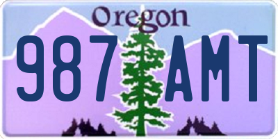 OR license plate 987AMT