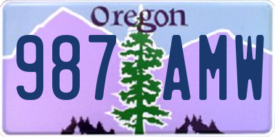 OR license plate 987AMW