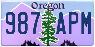 OR license plate 987APM