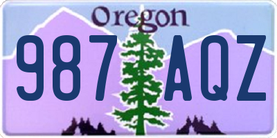 OR license plate 987AQZ
