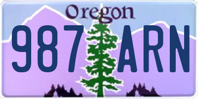 OR license plate 987ARN
