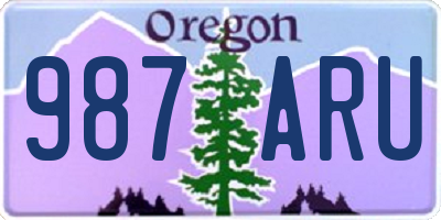 OR license plate 987ARU