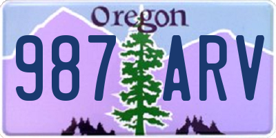 OR license plate 987ARV