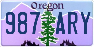 OR license plate 987ARY