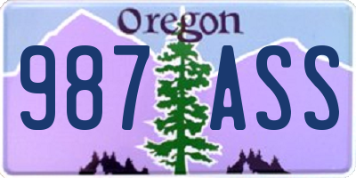 OR license plate 987ASS