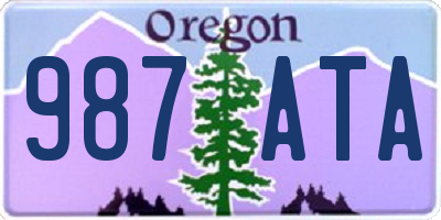 OR license plate 987ATA