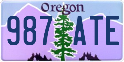 OR license plate 987ATE