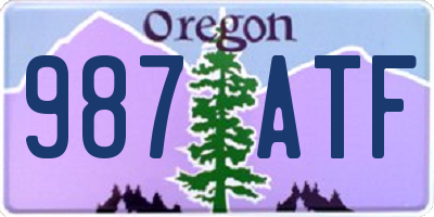 OR license plate 987ATF
