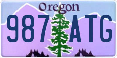 OR license plate 987ATG