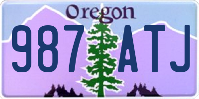 OR license plate 987ATJ