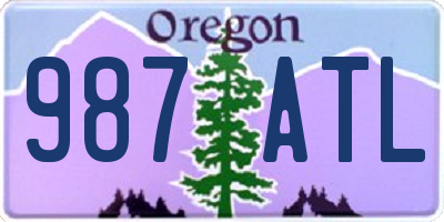 OR license plate 987ATL