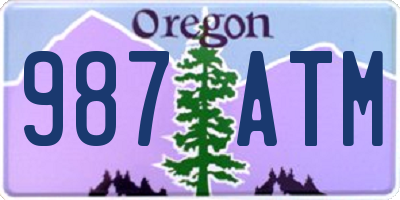 OR license plate 987ATM