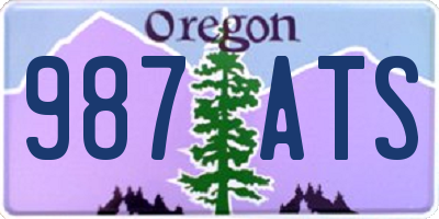 OR license plate 987ATS