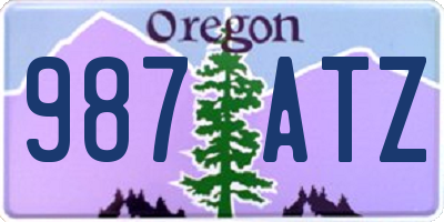 OR license plate 987ATZ