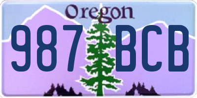 OR license plate 987BCB