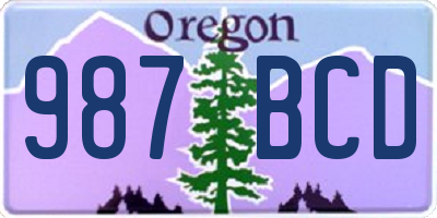 OR license plate 987BCD