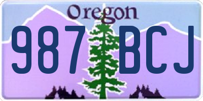 OR license plate 987BCJ