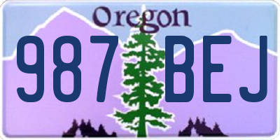 OR license plate 987BEJ