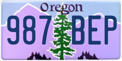 OR license plate 987BEP