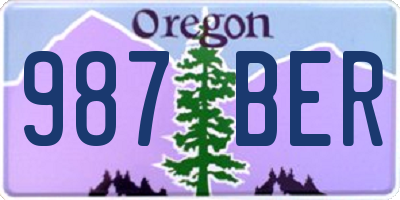 OR license plate 987BER