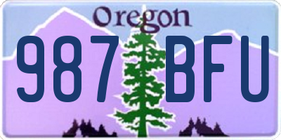 OR license plate 987BFU