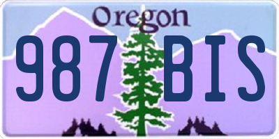 OR license plate 987BIS
