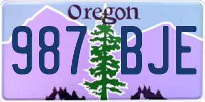 OR license plate 987BJE