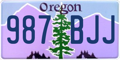 OR license plate 987BJJ