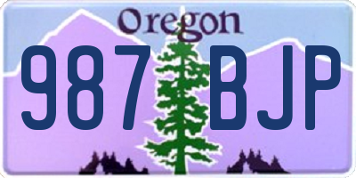 OR license plate 987BJP