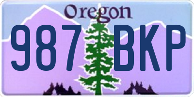 OR license plate 987BKP
