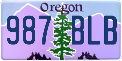 OR license plate 987BLB