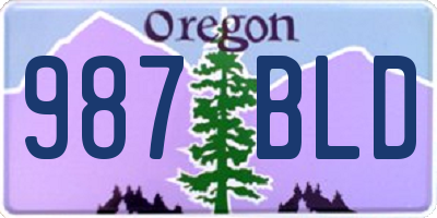OR license plate 987BLD